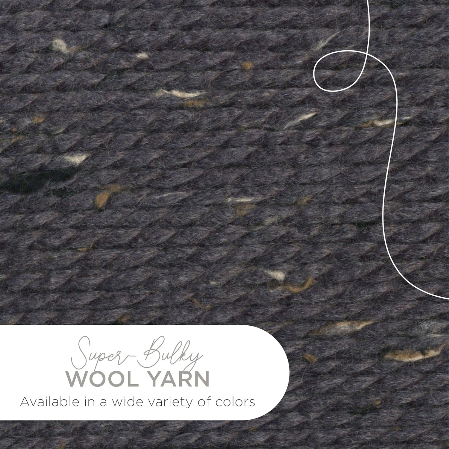 image:imageLion Brand Yarn WoolEase Thick and Quick Yarn Soft and Bulky Yarn for Knitting Crocheting and Crafting 3 Pack Abalone Super Bulky Wool Acrylic Blend Fiber for Soft Hats Sweaters Chunky Blankets Yarn for Crochet Knitting Crafts WeavingGraphite