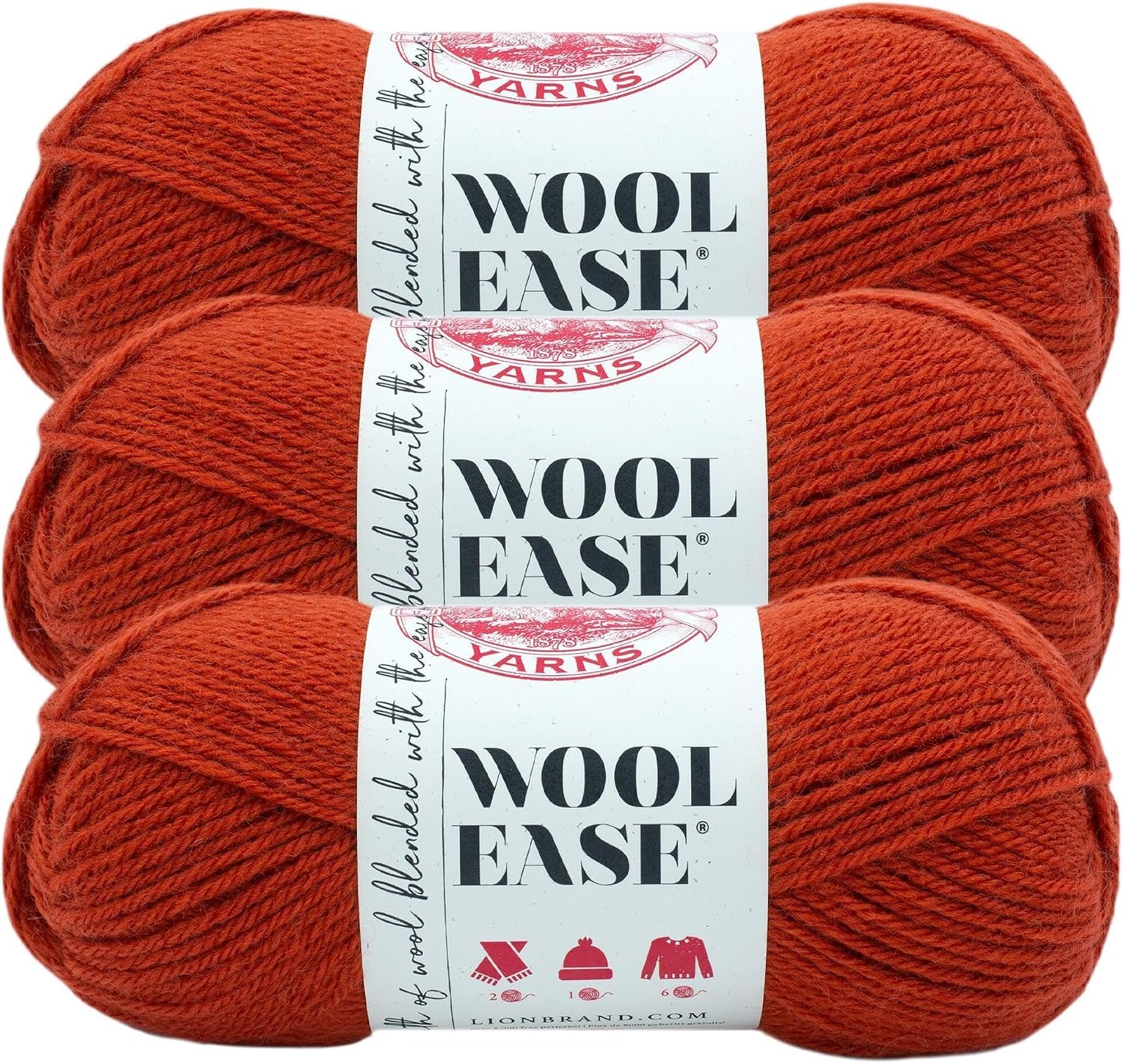 image:imageLion Brand Yarn WoolEase Yarn WorstedWeight Yarn for Knitting and Crocheting 1 Pack IcicleKoi