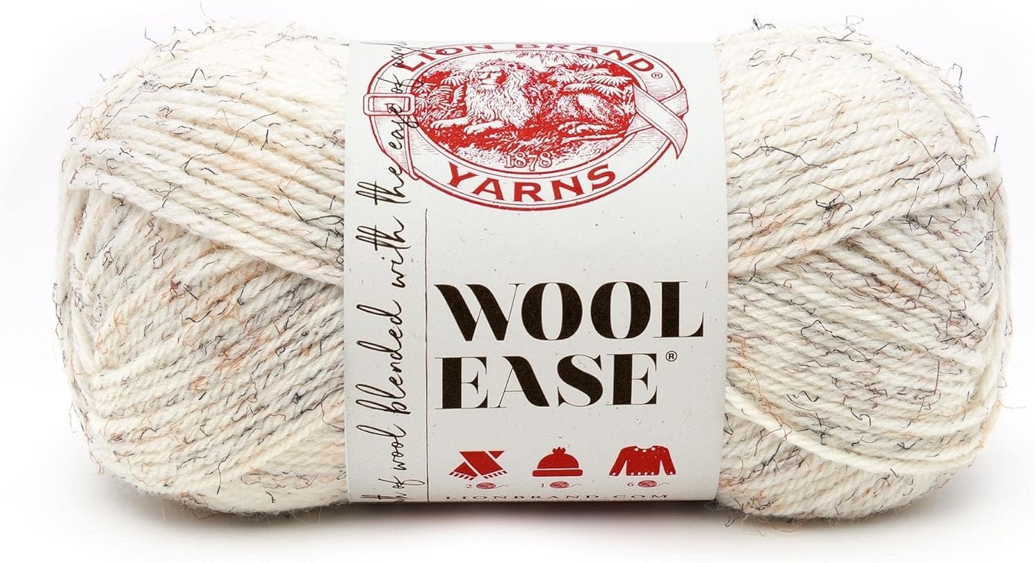 image:imageLion Brand Yarn WoolEase Yarn WorstedWeight Yarn for Knitting and Crocheting 1 Pack IcicleWheat