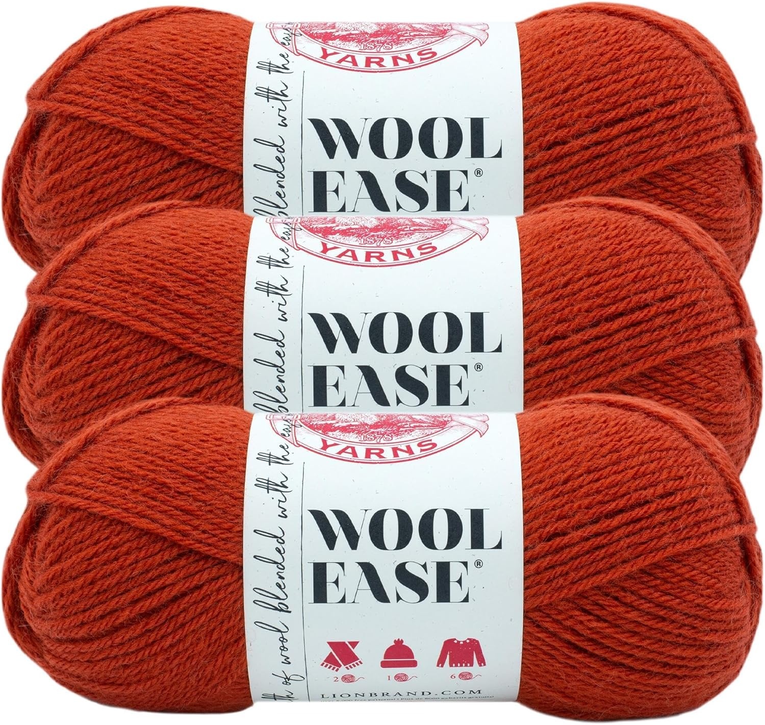 image:imageLion Brand Yarn WoolEase Yarn WorstedWeight Yarn for Knitting and Crocheting 1 Pack Natural HeatherKoi