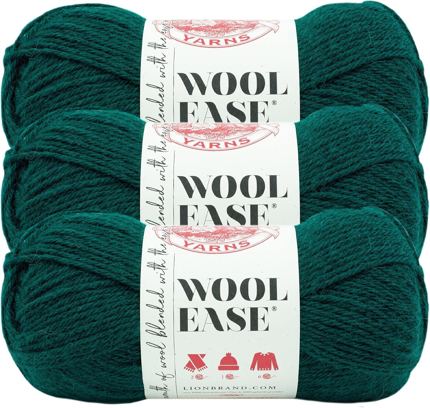 image:imageLion Brand Yarn WoolEase Yarn WorstedWeight Yarn for Knitting and Crocheting 1 Pack Natural HeatherRainforest