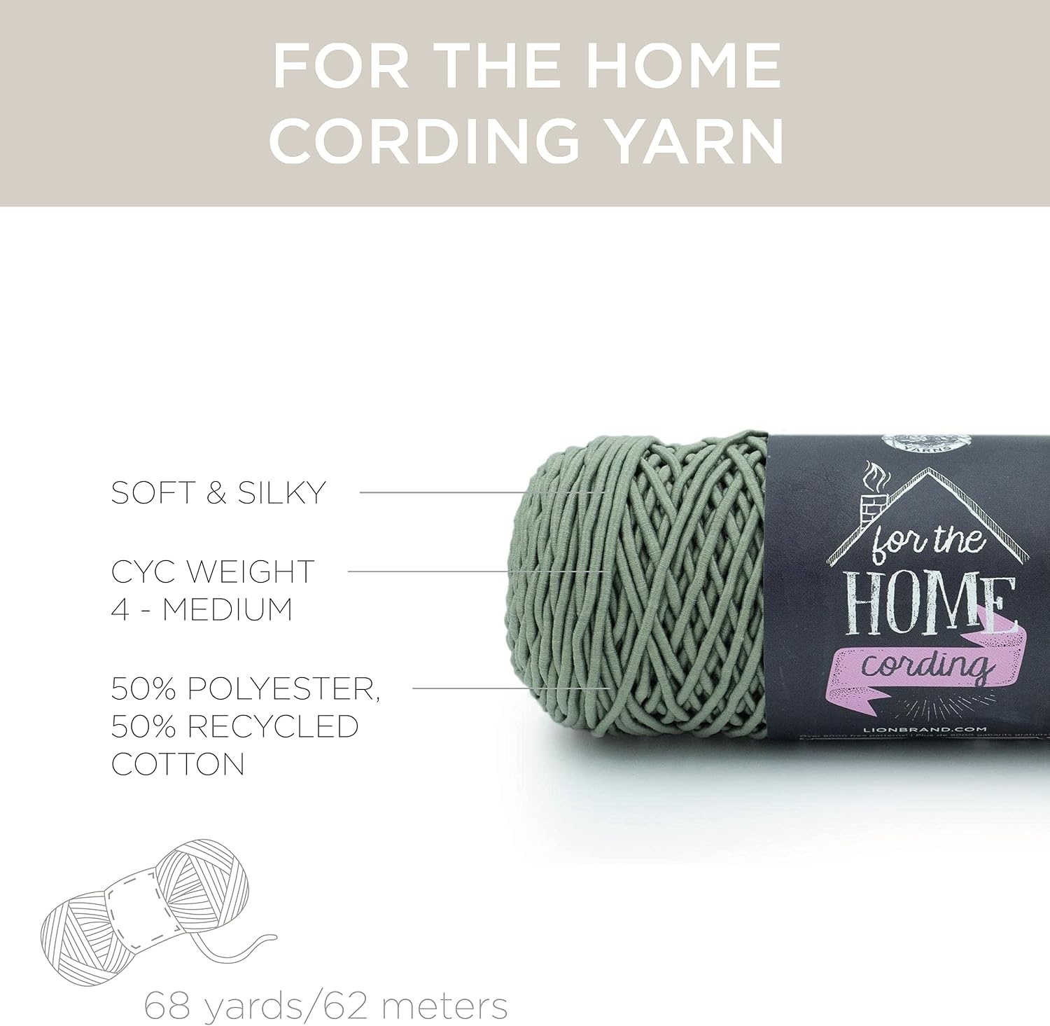 image:imageLion Brand Yarn for the Home Cording Yarn Willow