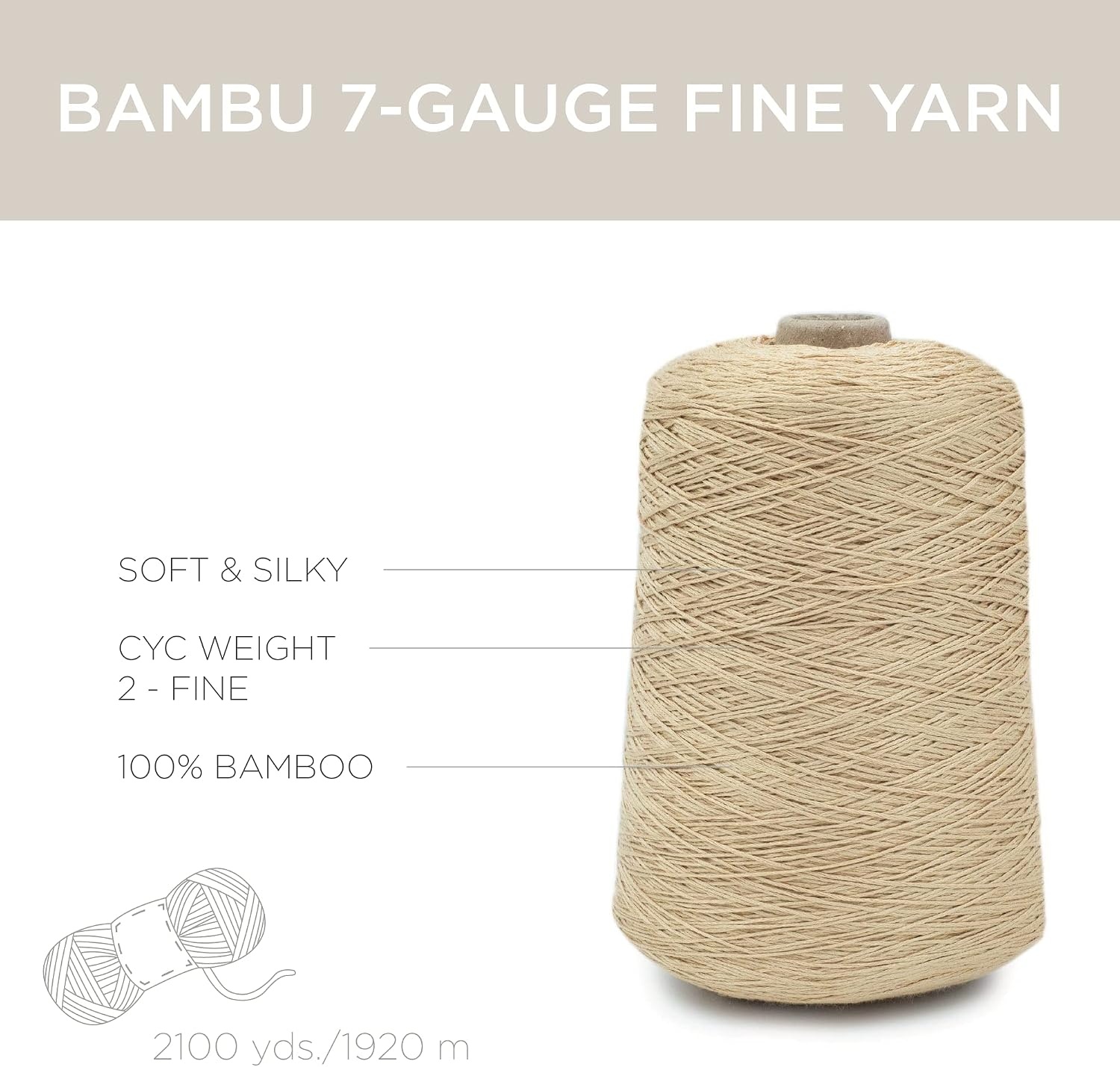 image:imageSilk City Fibers Bambu 7gg 100 Viscose derived from Bamboo Yarn for Machine Knitting Weaving and Crochet Red Passion 1 Cone Designer Yarn for Garments Soft Shawls and Fingering Weight ProjectsOats