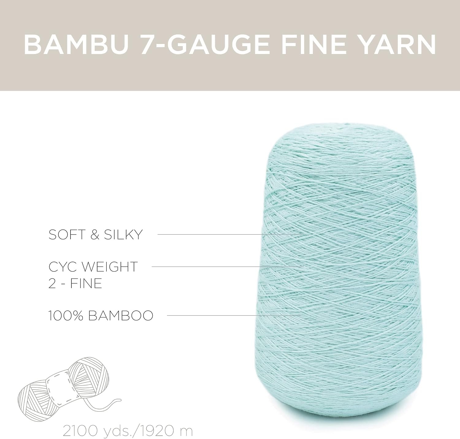 image:imageSilk City Fibers Bambu 7gg 100 Viscose derived from Bamboo Yarn for Machine Knitting Weaving and Crochet Red Passion 1 Cone Designer Yarn for Garments Soft Shawls and Fingering Weight ProjectsMist