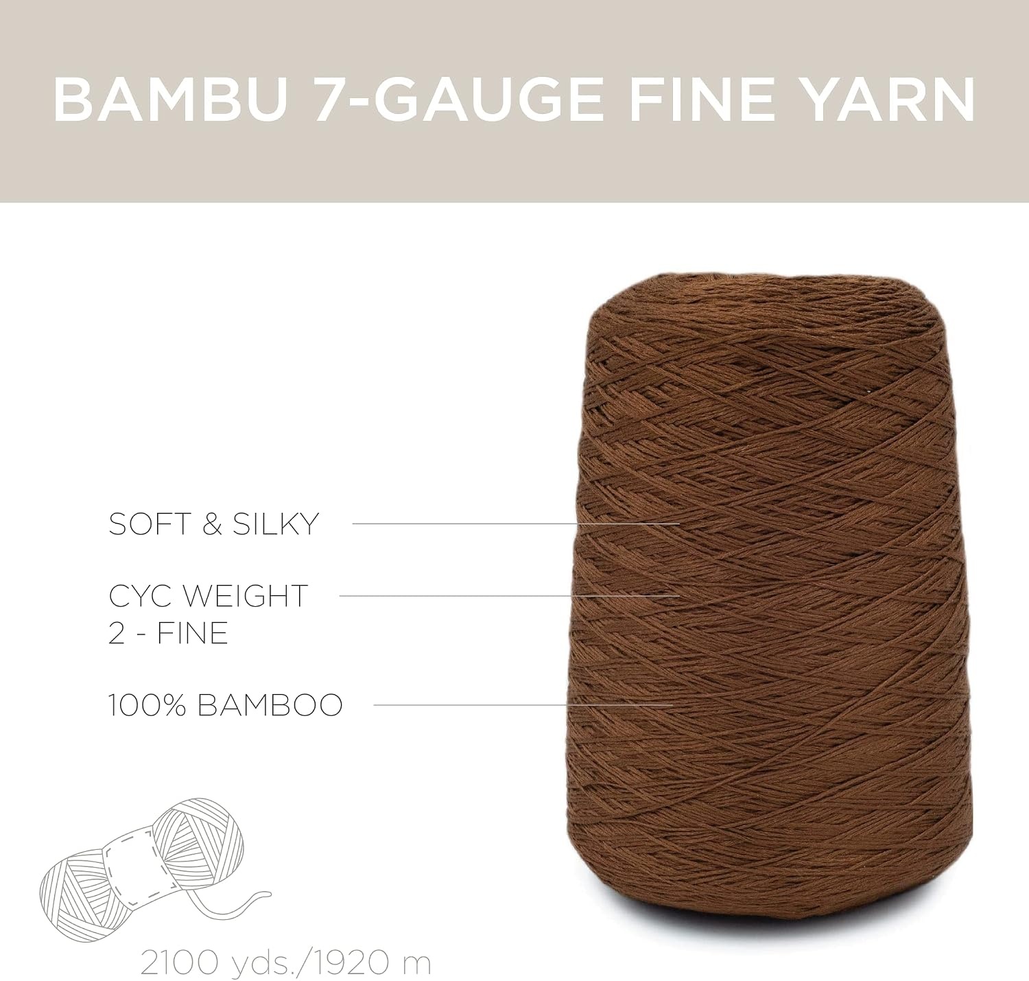 image:imageSilk City Fibers Bambu 7gg 100 Viscose derived from Bamboo Yarn for Machine Knitting Weaving and Crochet Red Passion 1 Cone Designer Yarn for Garments Soft Shawls and Fingering Weight ProjectsBombay