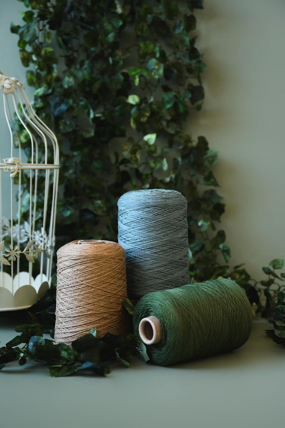 image:imageSilk City Fibers Cotton Bamboo Linen Yarn for Machine Knitting Weaving and Crochet Hazelnut 1 Cone Designer Yarn for Premium Garments Soft Shawls and DK Weight BlanketsHazelnut