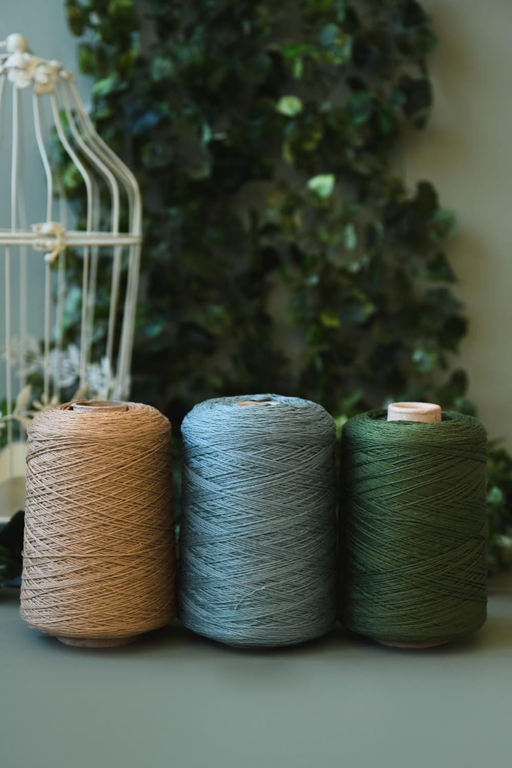 image:imageSilk City Fibers Cotton Bamboo Linen Yarn for Machine Knitting Weaving and Crochet Hazelnut 1 Cone Designer Yarn for Premium Garments Soft Shawls and DK Weight BlanketsSage
