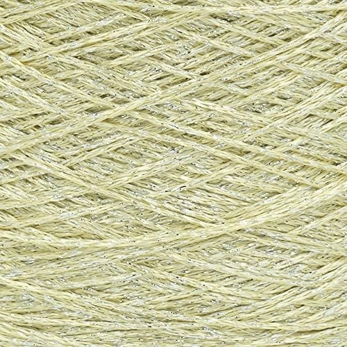 image:imageSilk City Fibers Galaxy Metallic Yarn for Machine Knitting Weaving and Crochet Sapphire 1 Cone Designer Yarn for Premium Garments Soft Shawls and Fine Weight ProjectsLight Gold