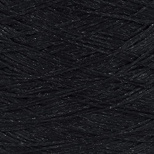 image:imageSilk City Fibers Galaxy Metallic Yarn for Machine Knitting Weaving and Crochet Sapphire 1 Cone Designer Yarn for Premium Garments Soft Shawls and Fine Weight ProjectsOnyx