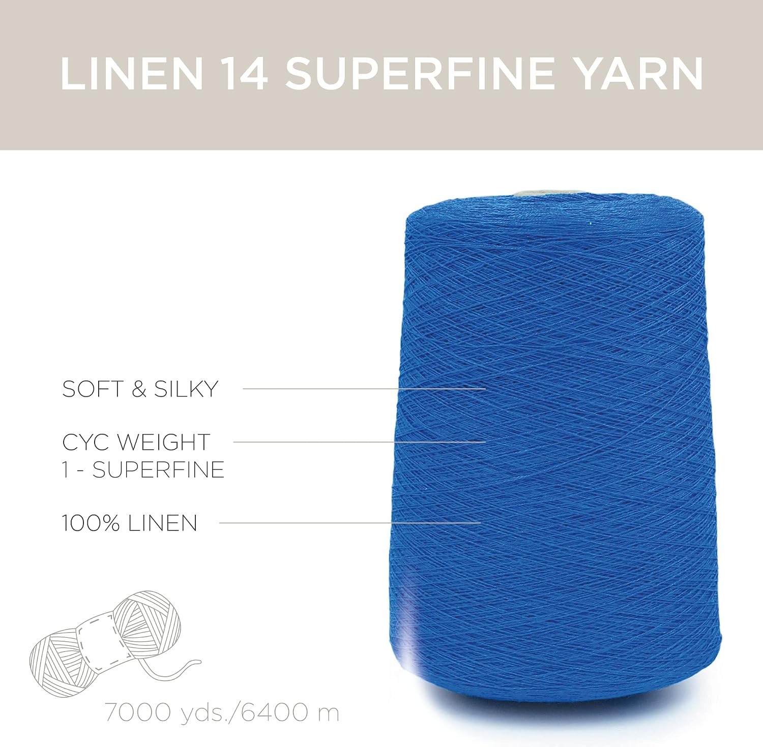 image:imageSilk City Fibers Linen 14 100 Fine Linen Yarn for Machine Knitting Weaving and Crochet Teal 1 Cone Designer Yarn for Premium Garments Soft Shawls and Lace Weight ProjectsRoyal