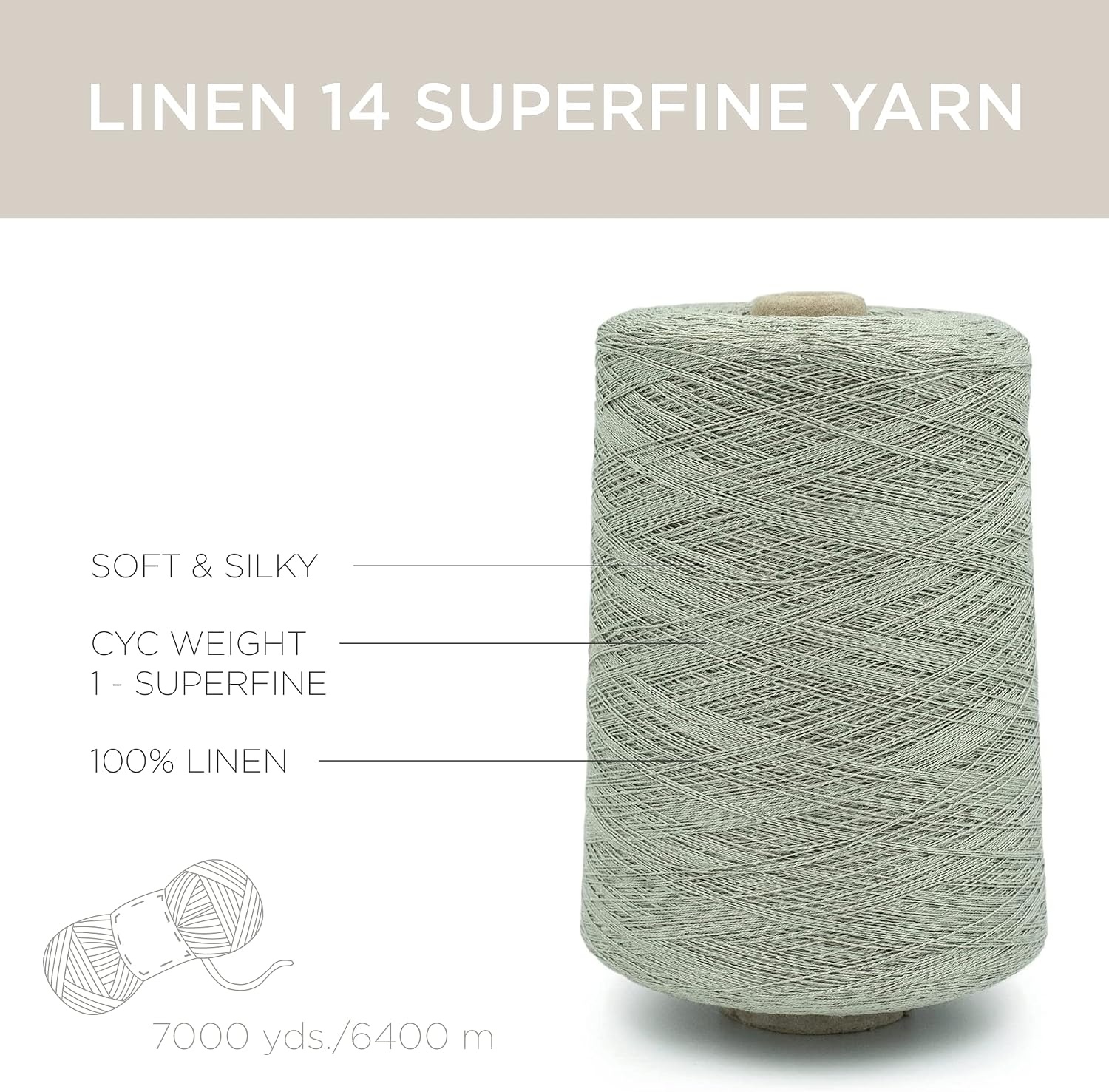 image:imageSilk City Fibers Linen 14 100 Fine Linen Yarn for Machine Knitting Weaving and Crochet Teal 1 Cone Designer Yarn for Premium Garments Soft Shawls and Lace Weight ProjectsTin