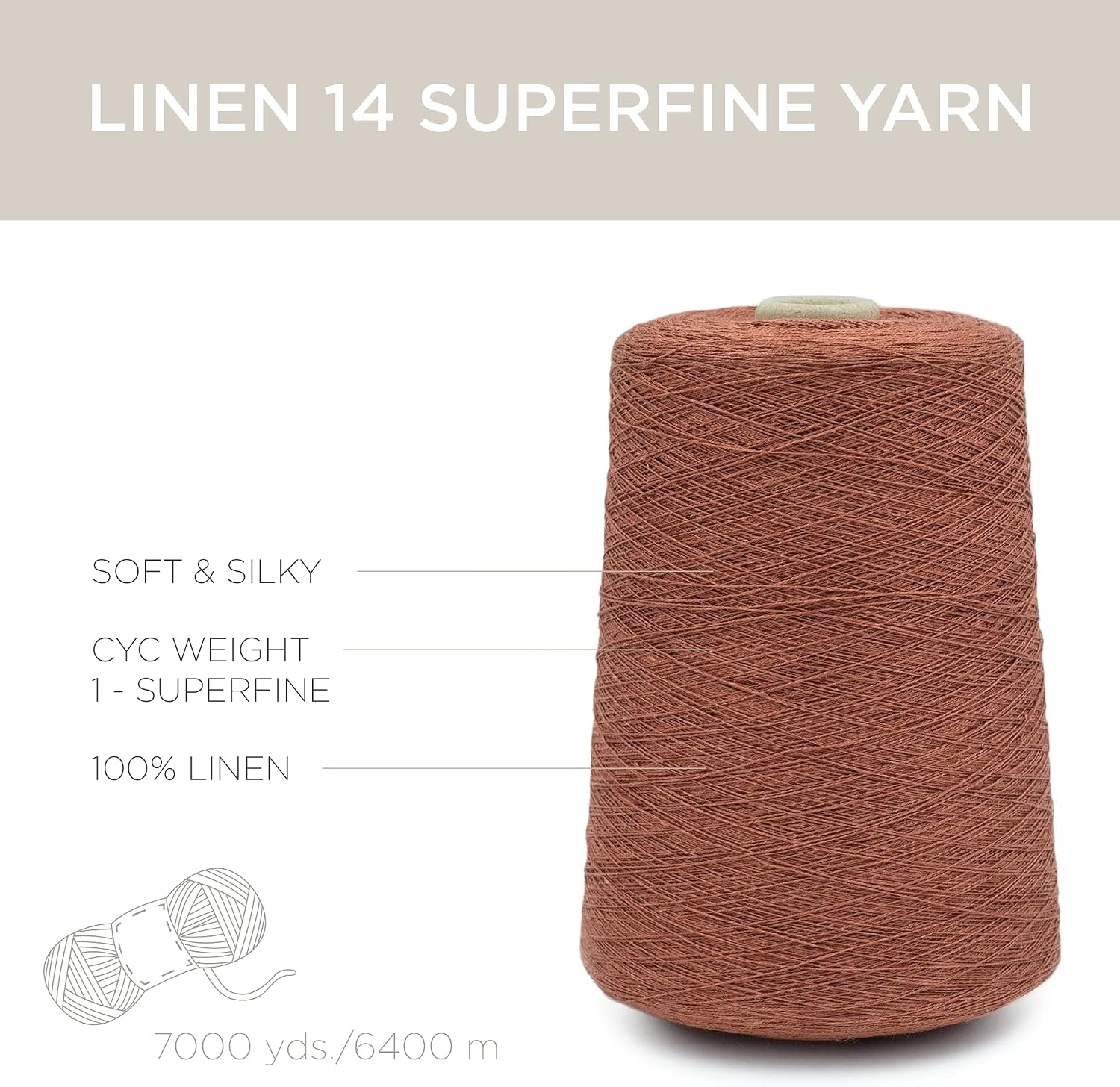 image:imageSilk City Fibers Linen 14 100 Fine Linen Yarn for Machine Knitting Weaving and Crochet Teal 1 Cone Designer Yarn for Premium Garments Soft Shawls and Lace Weight ProjectsPenny