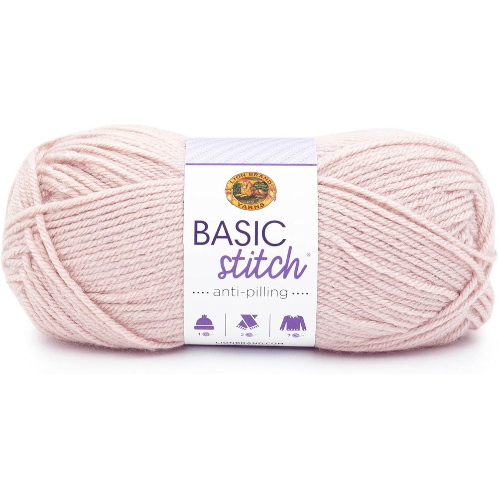 image:image1 Skein Lion Brand Yarn Basic Stitch Anti Pilling Yarn FairviewBlush Heather