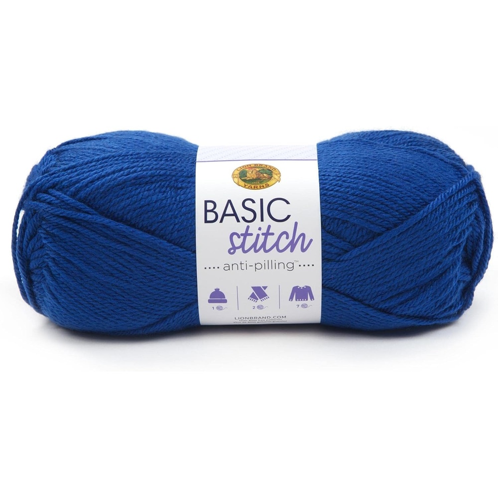 image:image1 Skein Lion Brand Yarn Basic Stitch Anti Pilling Yarn FairviewRoyal Blue