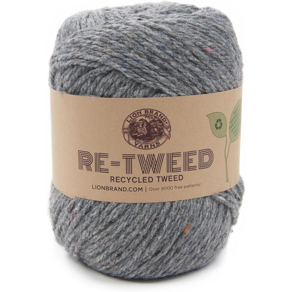 image:image1 Skein Lion Brand Yarn ReTweed Yarn HayArctic Ice