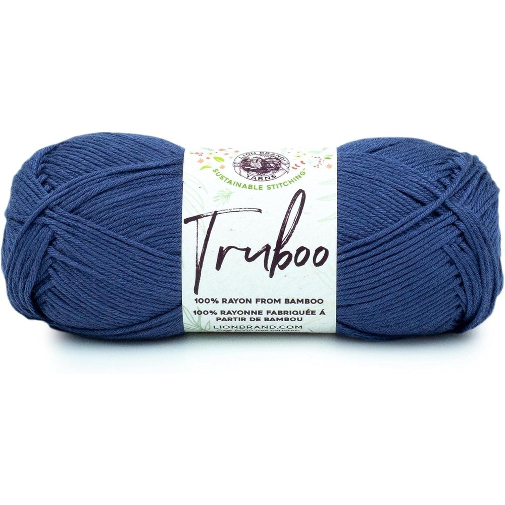 image:image1 Skein Lion Brand Yarn Truboo Yarn Light PinkNavy