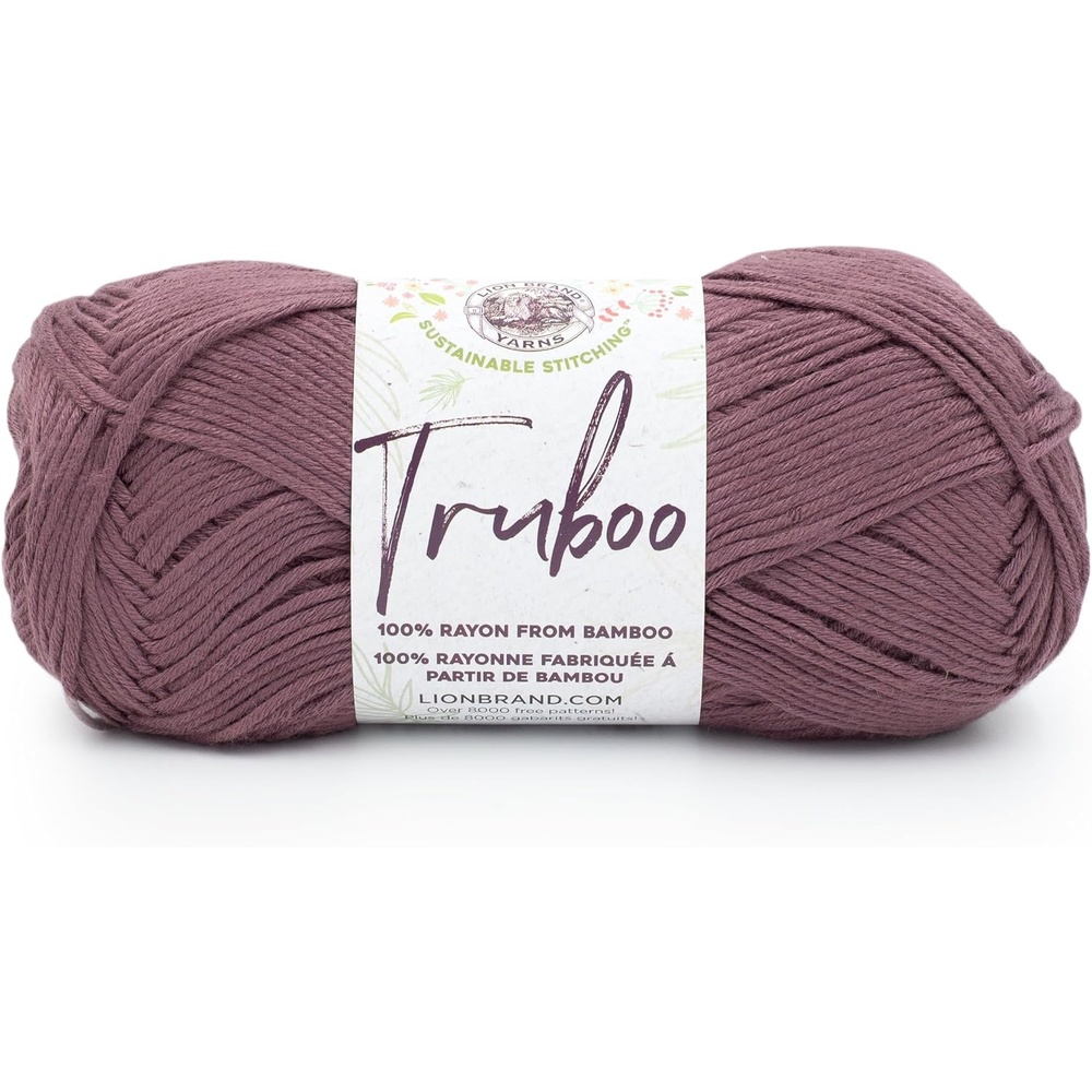 image:image1 Skein Lion Brand Yarn Truboo Yarn WhiteRaisin