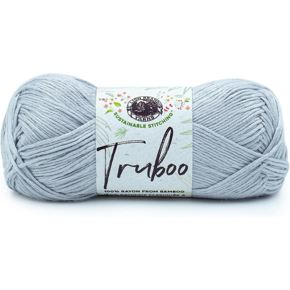 image:image1 Skein Lion Brand Yarn Truboo Yarn WhiteSilver