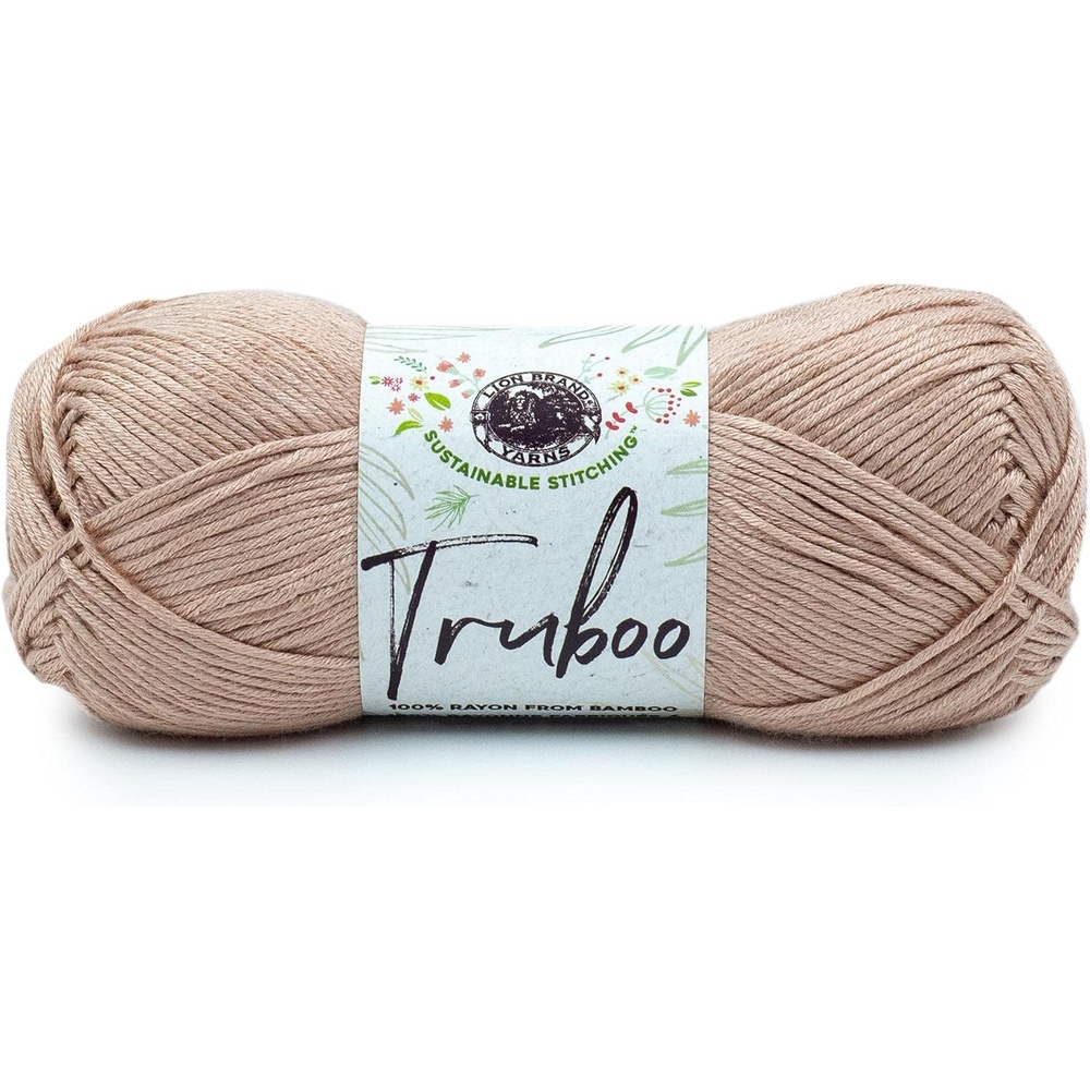 image:image1 Skein Lion Brand Yarn Truboo Yarn WhiteTan