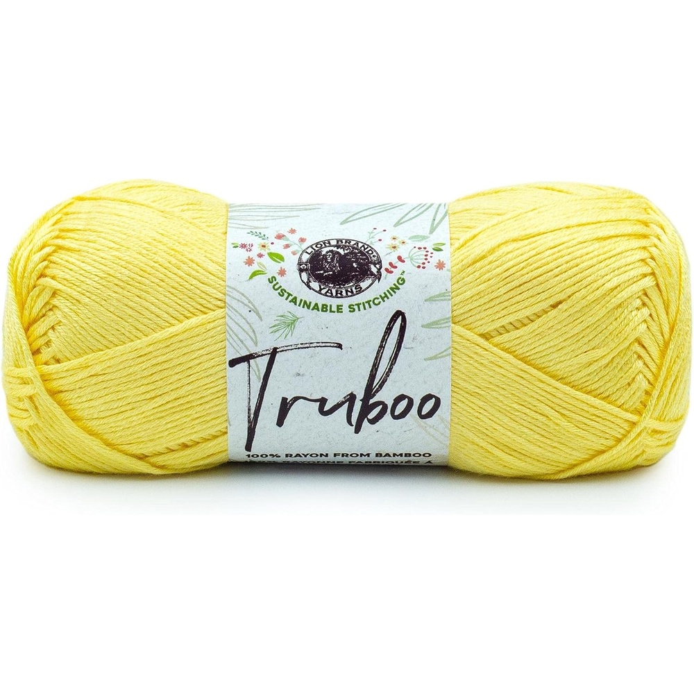 image:image1 Skein Lion Brand Yarn Truboo Yarn WhiteYellow