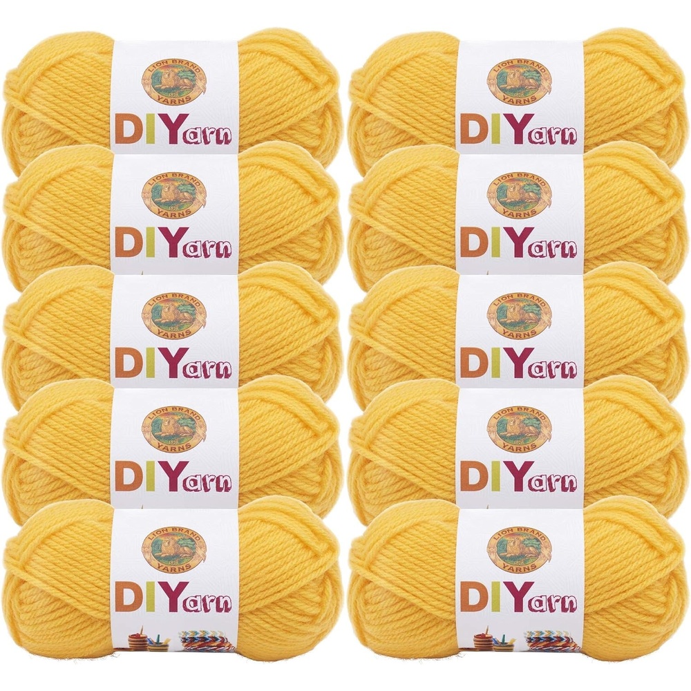 image:image10 Pack Lion Brand Yarn DIYarn Yarn Yellow
