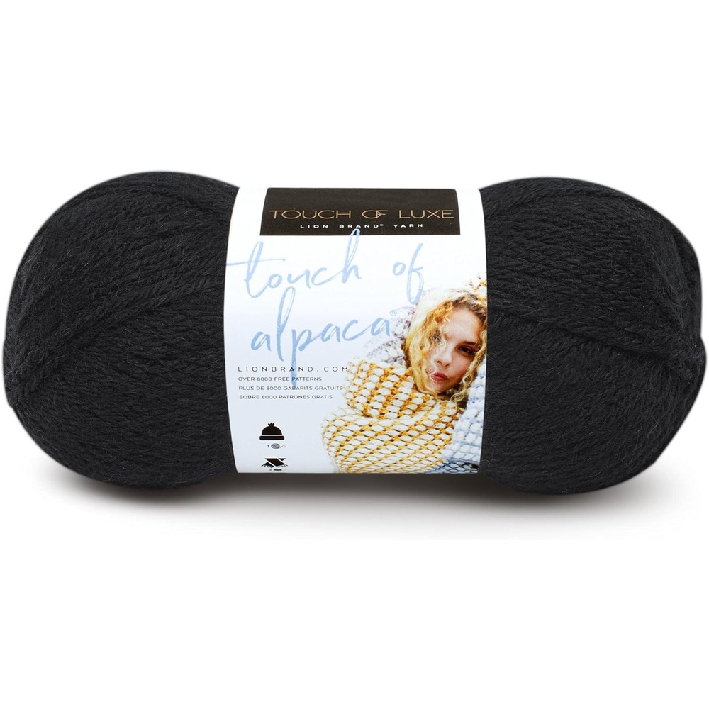 image:image3 Pack Lion Brand Yarn Touch of Alpaca Yarn CrimsonBlack