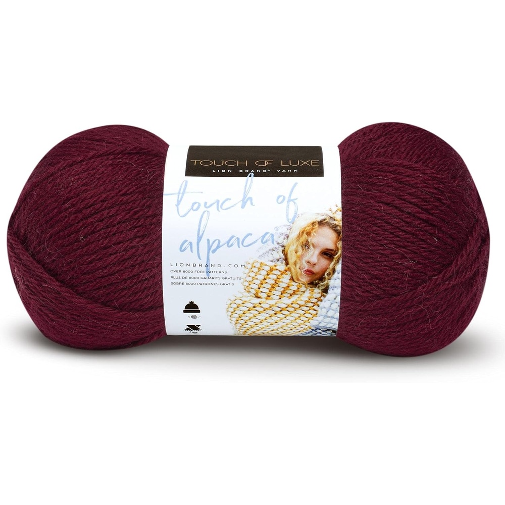 image:image3 Pack Lion Brand Yarn Touch of Alpaca Yarn CrimsonCrimson