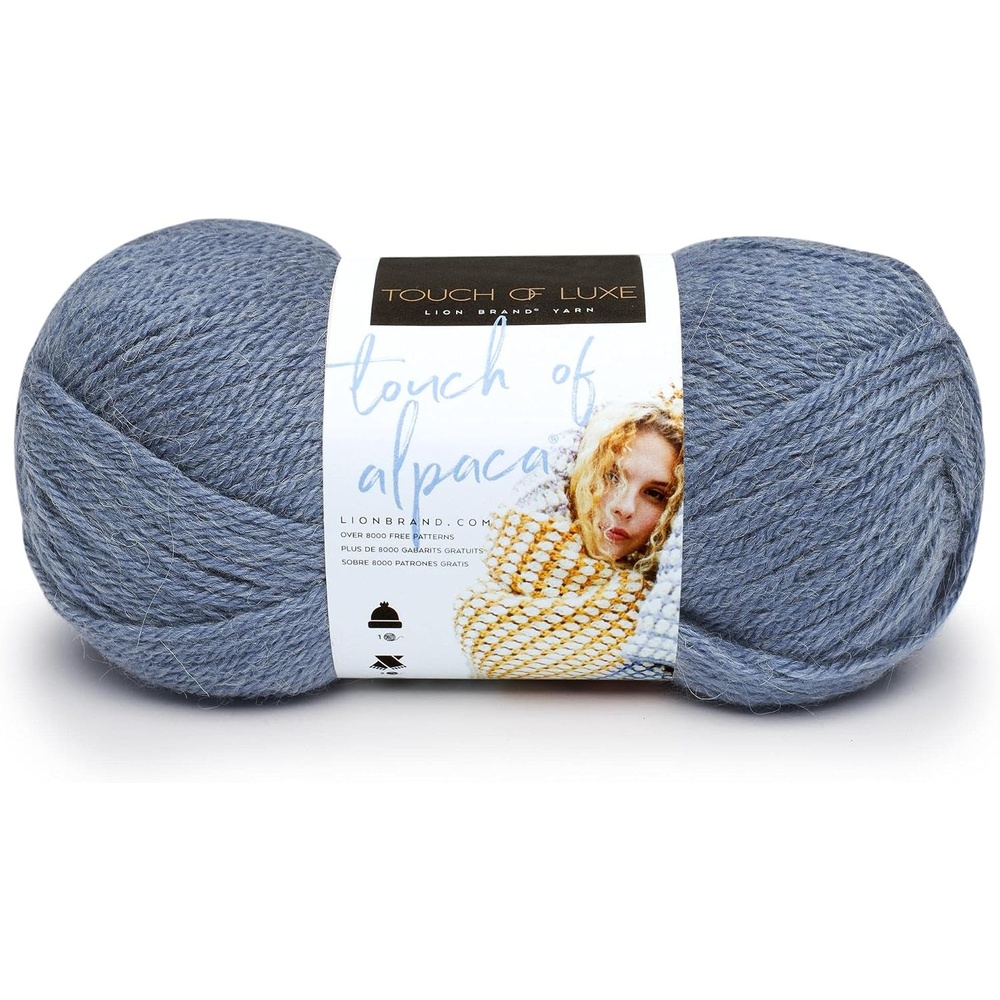 image:image3 Pack Lion Brand Yarn Touch of Alpaca Yarn CrimsonDusty Blue