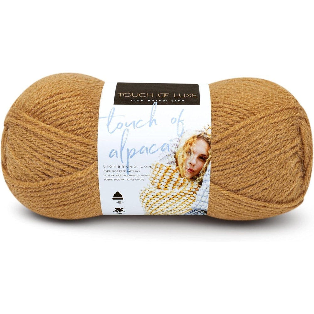 image:image3 Pack Lion Brand Yarn Touch of Alpaca Yarn CrimsonGoldenrod