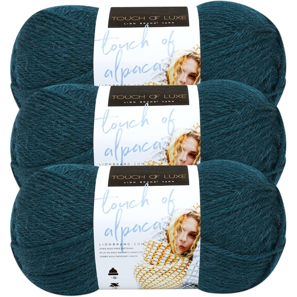 image:image3 Pack Lion Brand Yarn Touch of Alpaca Yarn Jade