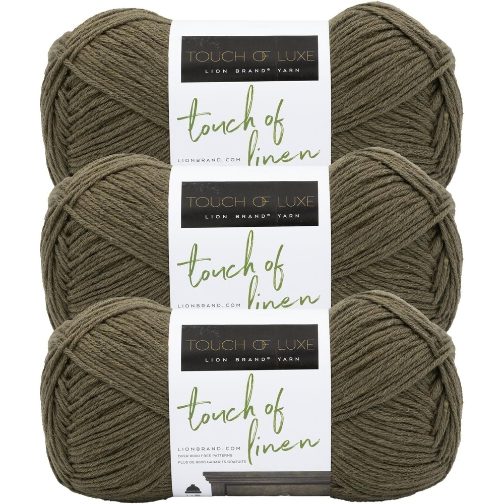 image:image3 Pack Lion Brand Yarn Touch of Linen Yarn Army
