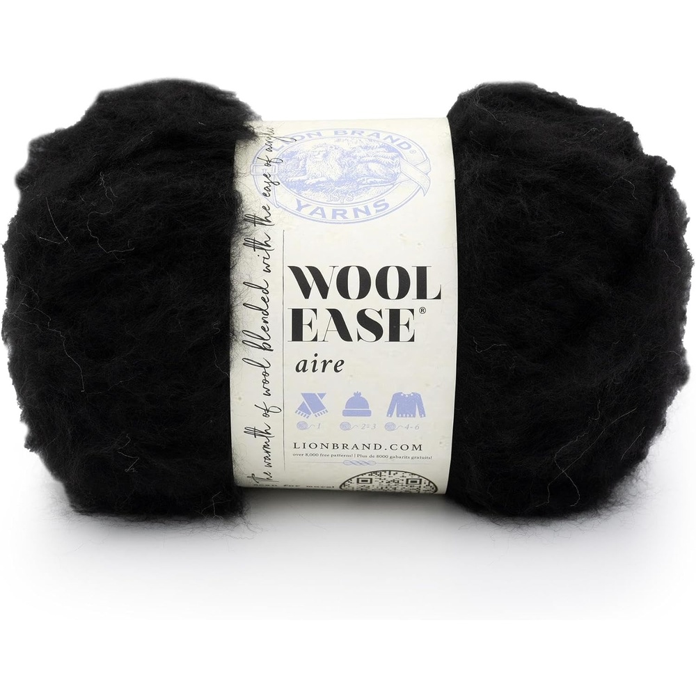 image:imageLion Brand WoolEase Aire Yarn Soft Yarn for Knitting Crochet and Crafts Buttercup 1 PackOnyx