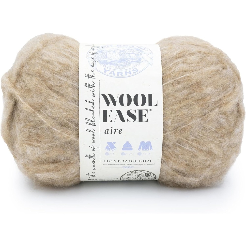 image:imageLion Brand WoolEase Aire Yarn Soft Yarn for Knitting Crochet and Crafts Buttercup 1 PackSand