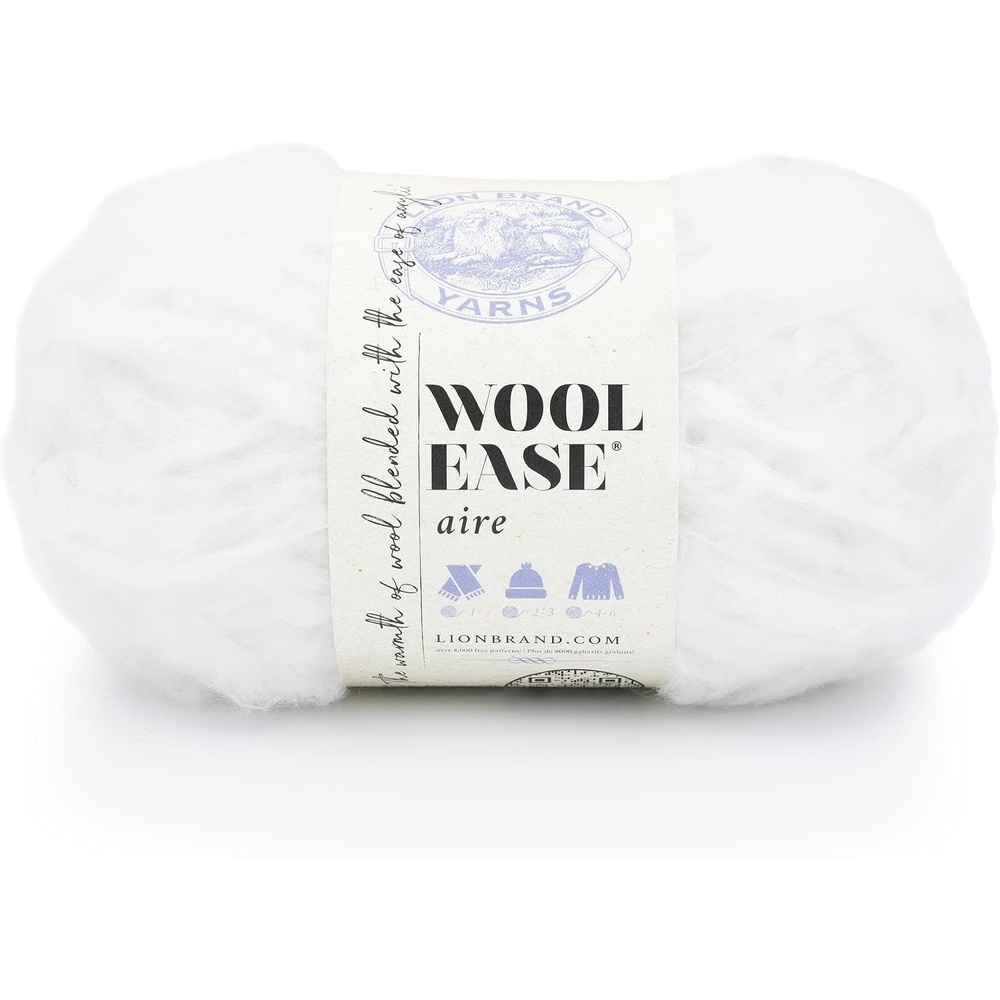 image:imageLion Brand WoolEase Aire Yarn Soft Yarn for Knitting Crochet and Crafts Buttercup 3 PackMarshmallow