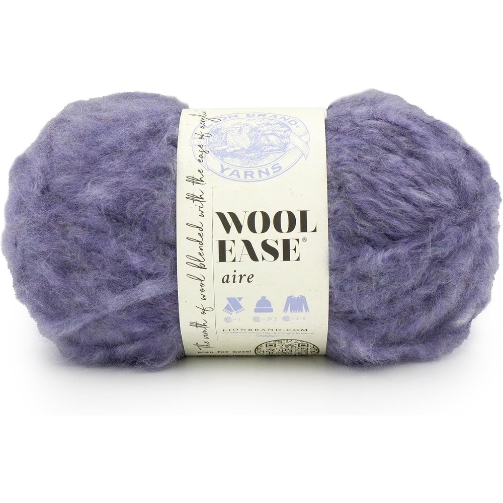 image:imageLion Brand WoolEase Aire Yarn Soft Yarn for Knitting Crochet and Crafts Buttercup 3 PackPurple Haze