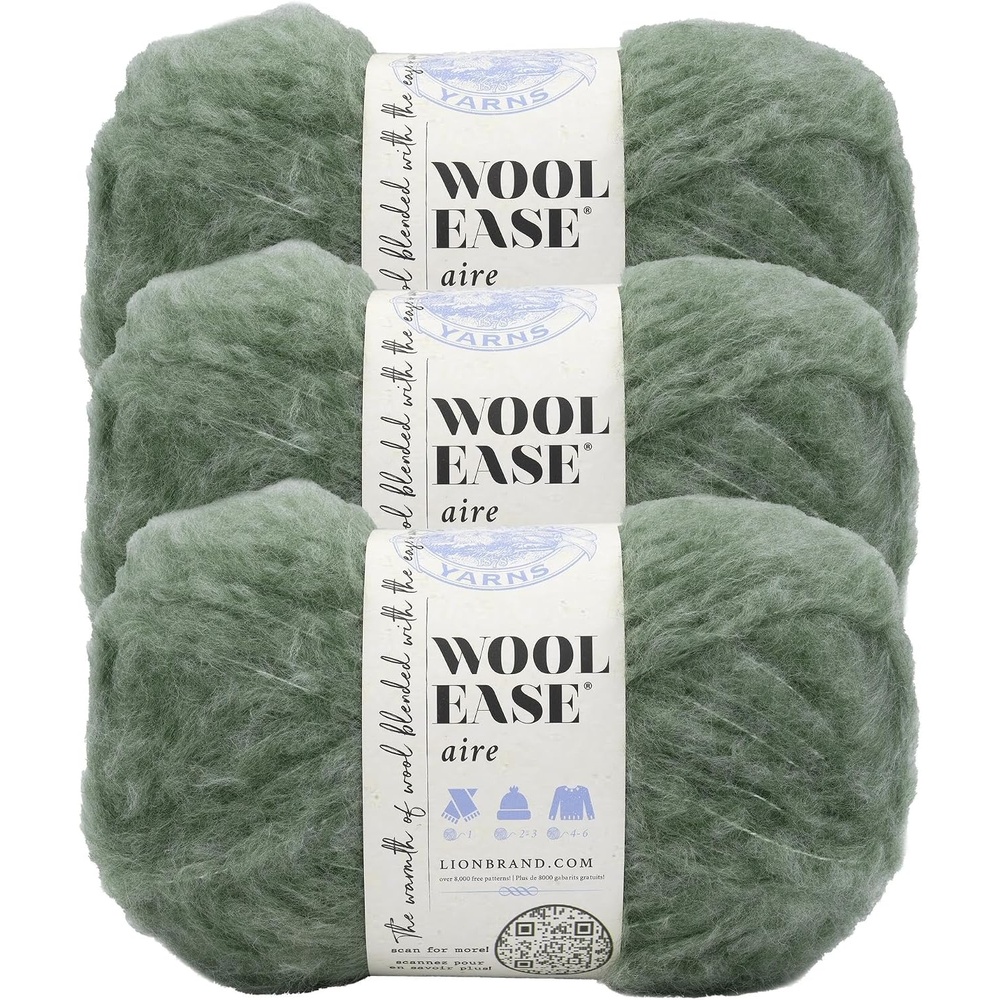 image:imageLion Brand WoolEase Aire Yarn Soft Yarn for Knitting Crochet and Crafts Buttercup 3 PackSage
