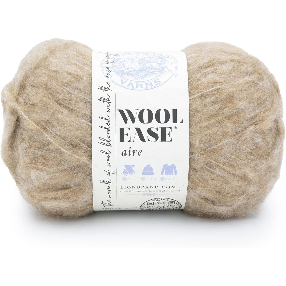 image:imageLion Brand WoolEase Aire Yarn Soft Yarn for Knitting Crochet and Crafts Buttercup 3 PackSand