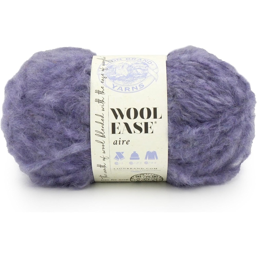 image:imageLion Brand WoolEase Aire Yarn Soft Yarn for Knitting Crochet and Crafts Marshmallow 1 PackPurple Haze