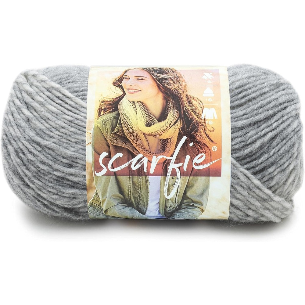 image:imageLion Brand Yarn 1 Skein Scarfie Bulky Yarn PinkSilverCreamSilver