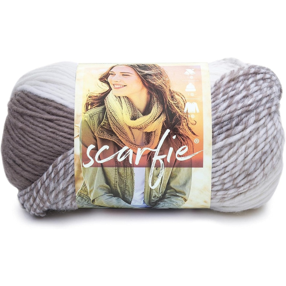 image:imageLion Brand Yarn 1 Skein Scarfie Bulky Yarn PinkSilverCreamTaupe