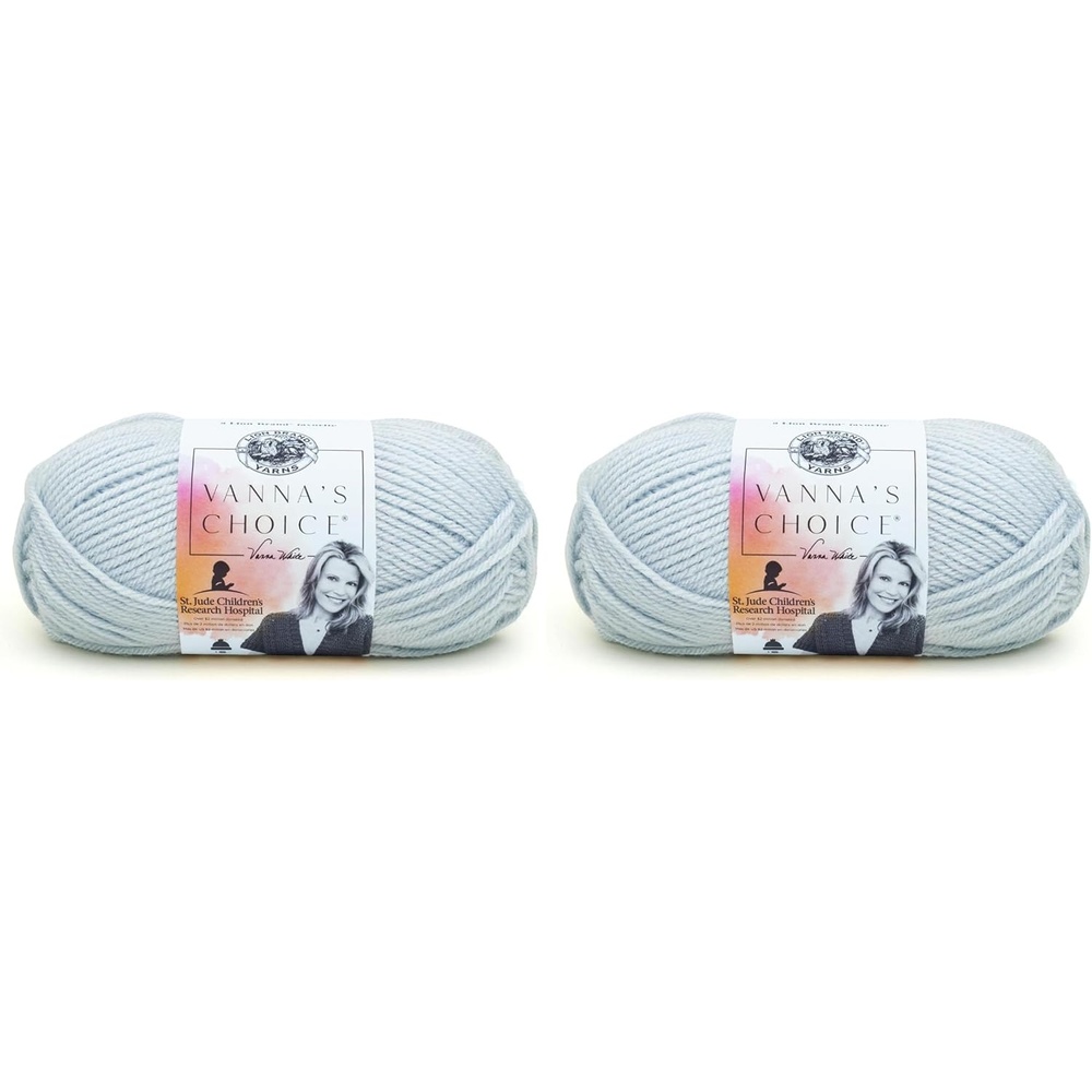 image:imageLion Brand Yarn 1 Skein Vannas Choice Yarn White 35 OuncesAzul plateado