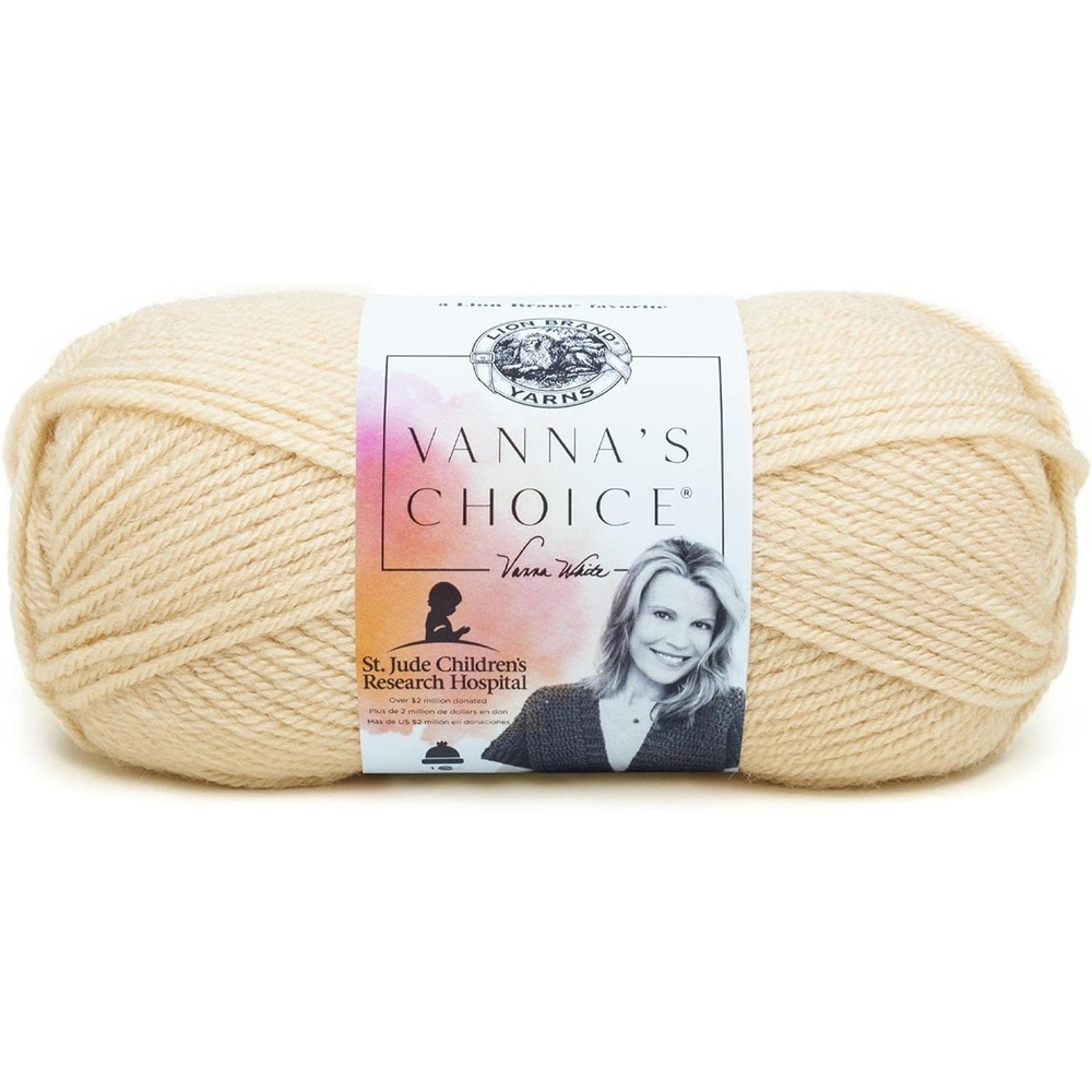 image:imageLion Brand Yarn 1 Skein Vannas Choice Yarn White 35 OuncesBeige