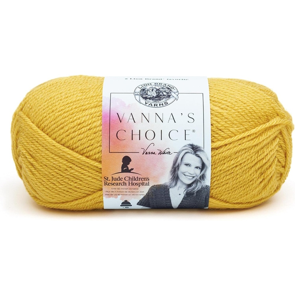 image:imageLion Brand Yarn 1 Skein Vannas Choice Yarn White 35 OuncesMustard