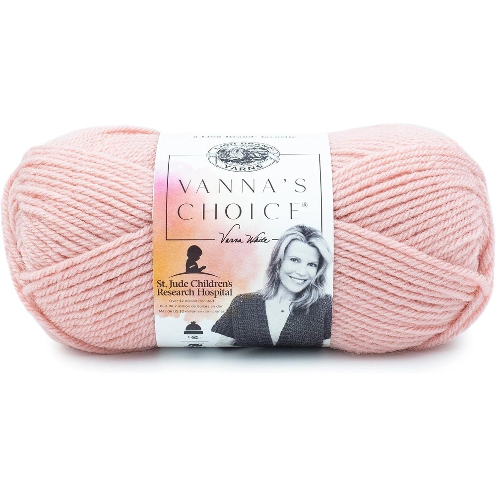 image:imageLion Brand Yarn 1 Skein Vannas Choice Yarn White 35 OuncesPink