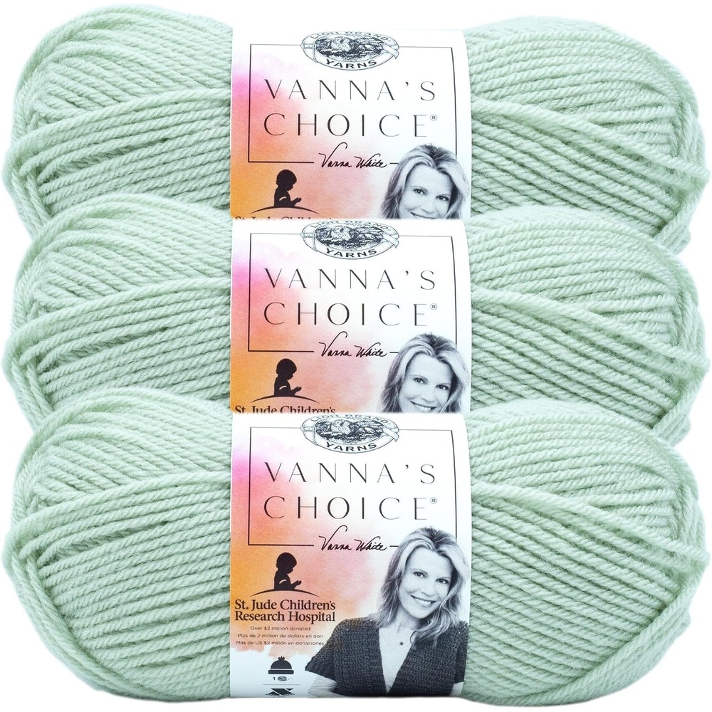image:imageLion Brand Yarn 1 Skein Vannas Choice Yarn White 35 OuncesSea Glass