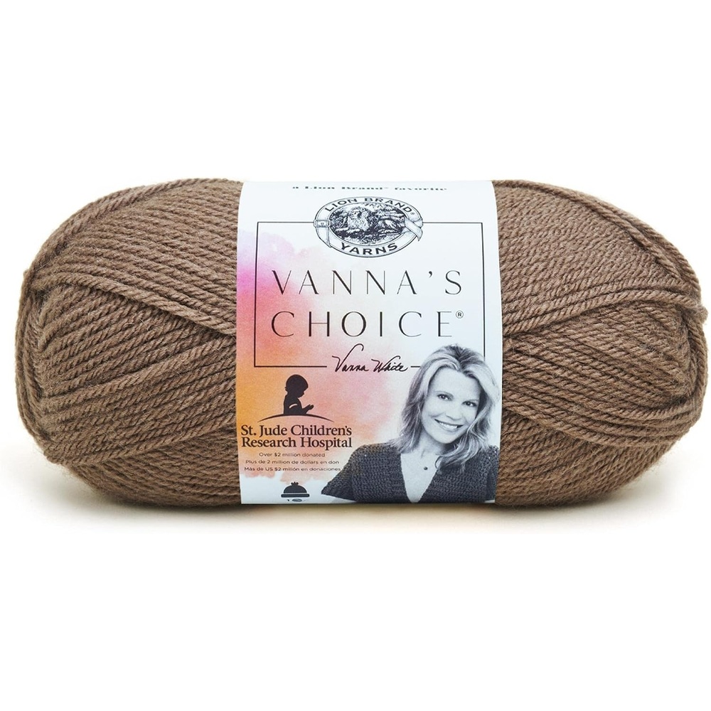 image:imageLion Brand Yarn 1 Skein Vannas Choice Yarn White 35 OuncesTaupe