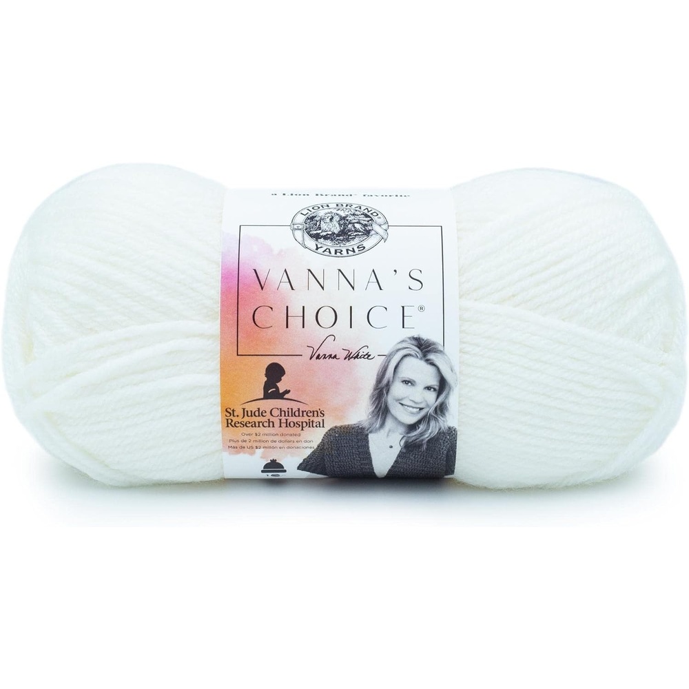 image:imageLion Brand Yarn 1 Skein Vannas Choice Yarn White 35 OuncesWhite