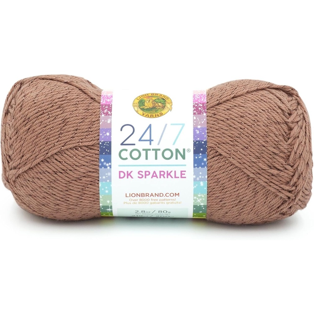 image:imageLion Brand Yarn 247 Cotton DK Crochet Yarn Azul Denim Blue 3 Pack Cotton Yarn for Knitting Crochet Crafts Light Weight Fiber for Bags Blankets Soft Shawls Summer Hats Baby ClothesTruffle