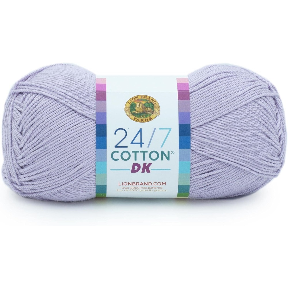 image:imageLion Brand Yarn 247 Cotton DK Crochet Yarn Azul Denim Blue 3 Pack Cotton Yarn for Knitting Crochet Crafts Light Weight Fiber for Bags Blankets Soft Shawls Summer Hats Baby ClothesDesert Lily