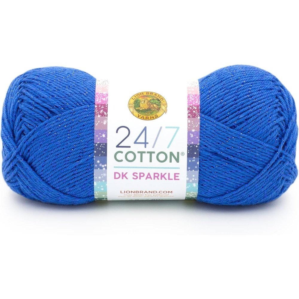 image:imageLion Brand Yarn 247 Cotton DK Crochet Yarn Iron Grey Metal Gray 3 Pack Cotton Yarn for Knitting Crochet Crafts Light Weight Fiber for Bags Blankets Soft Shawls Summer Hats Baby ClothesCalypso
